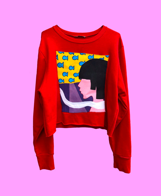 Sweatshirt with patch "Aquarium with fish"